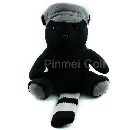    Ŭ ̹  400-500cc ̹  Ʈ ũ  + Ʈ Ŀ/Black Bear Golf Club Driver Head Cover for 400-500cc Drivers, Soft Acrylic Fur + Knit